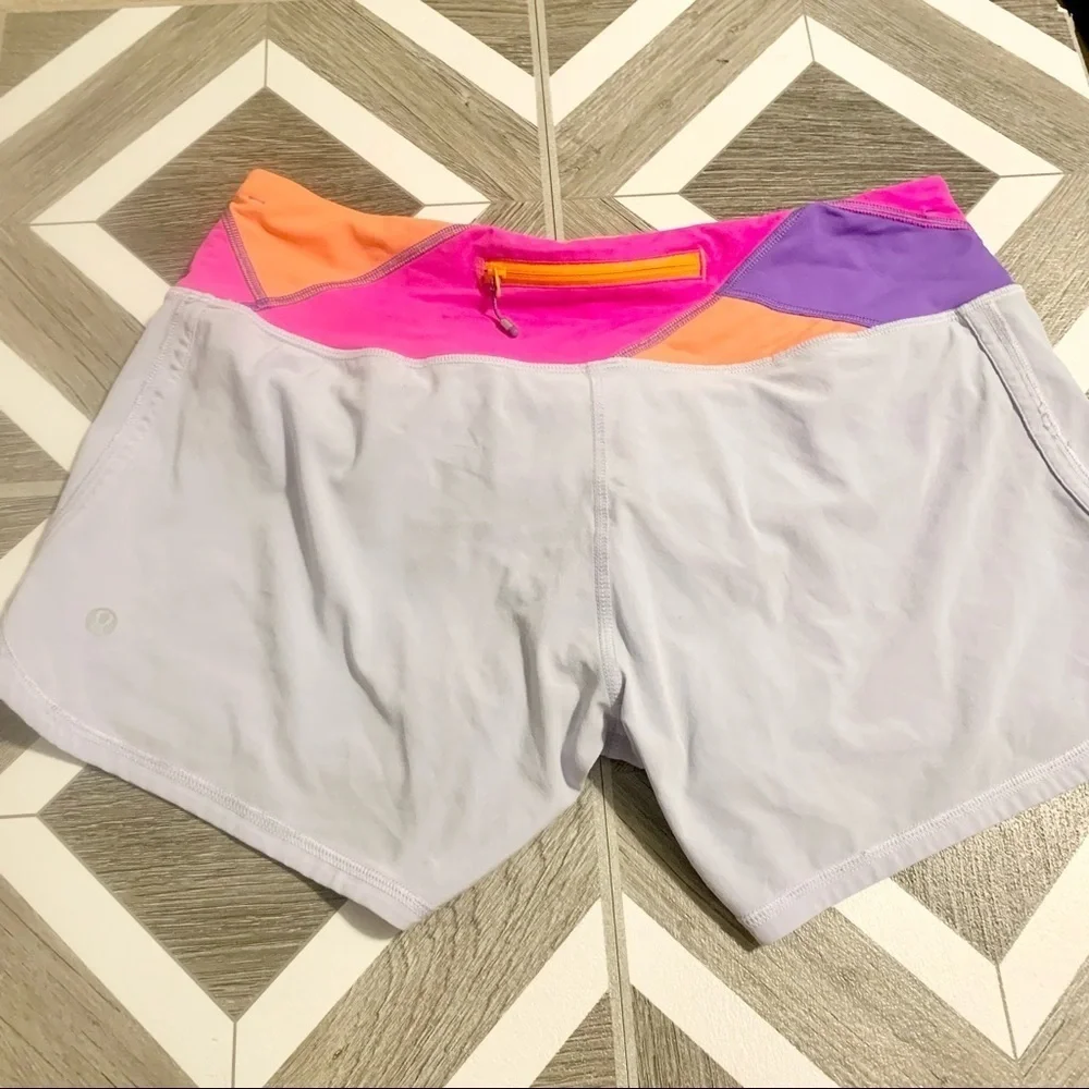 Lululemon speed short cool breeze purple pink size 6